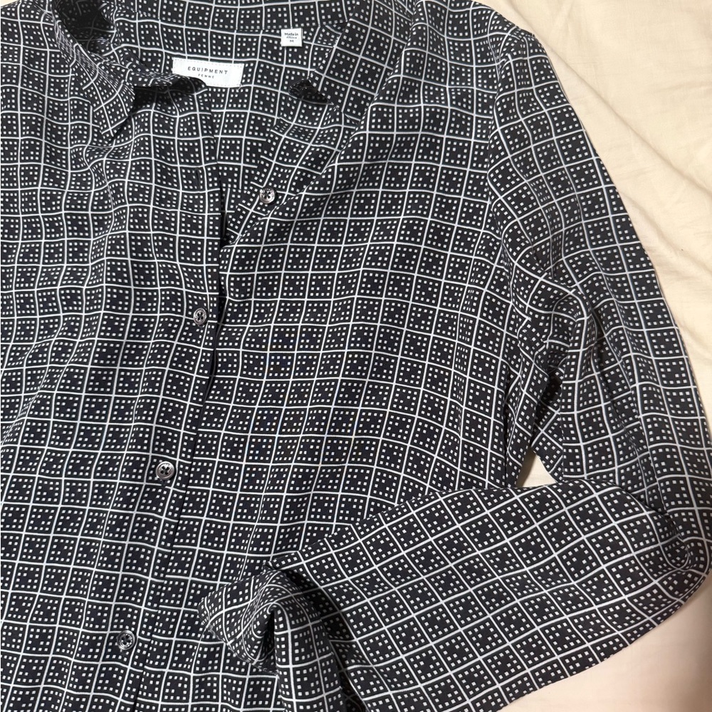 100% silk blouse equipment femme